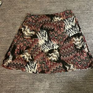 Earthtone patterned Lycra skirt